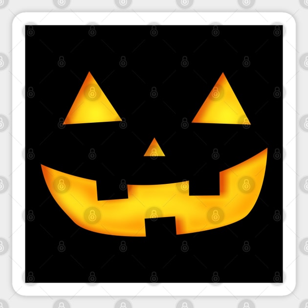 Pumpkin Face Halloween Sticker by themadesigns